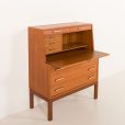 25344 Danish mid century teak sectrataire with brass inlays, 1960s-17
