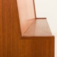 25344 Danish mid century teak sectrataire with brass inlays, 1960s-25