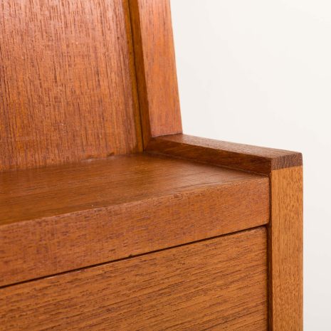 25344 Danish mid century teak sectrataire with brass inlays, 1960s-28 25344 Danish mid century teak sectrataire with brass inlays, 1960s-28