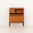 25344 Danish mid century teak sectrataire with brass inlays, 1960s-8