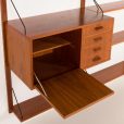 25345 Danish mid century teak wall unit, 1960s-10