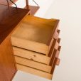 25345 Danish mid century teak wall unit, 1960s-15