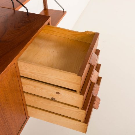 25345 Danish mid century teak wall unit, 1960s-15 25345 Danish mid century teak wall unit, 1960s-15