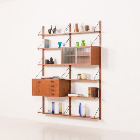 25345 Danish mid century teak wall unit, 1960s-2 25345 Danish mid century teak wall unit, 1960s-2