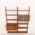 25345 Danish mid century teak wall unit, 1960s-9