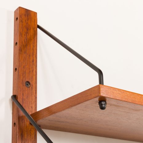 25346 Danish mid century 3 bay shleving unit in teak, 1960s-11 25346 Danish mid century 3 bay shleving unit in teak, 1960s-11