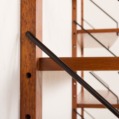 25346 Danish mid century 3 bay shleving unit in teak, 1960s-14 25346 Danish mid century 3 bay shleving unit in teak, 1960s-14