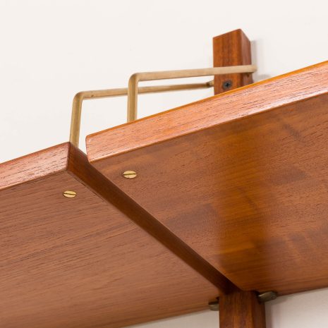 25350 Extra wide Hansen & Guldborg teak wall unit for HG Møble, Denmark, 1960s-12 25350 Extra wide Hansen & Guldborg teak wall unit for HG Møble, Denmark, 1960s-12