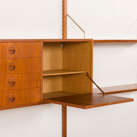 25350 Extra wide Hansen & Guldborg teak wall unit for HG Møble, Denmark, 1960s-15 25350 Extra wide Hansen & Guldborg teak wall unit for HG Møble, Denmark, 1960s-15