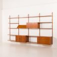25350 Extra wide Hansen & Guldborg teak wall unit for HG Møble, Denmark, 1960s-3