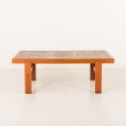 25361 Ox Art extra large coffe table in teak an ceramic tiles, Denmark 1970s-3