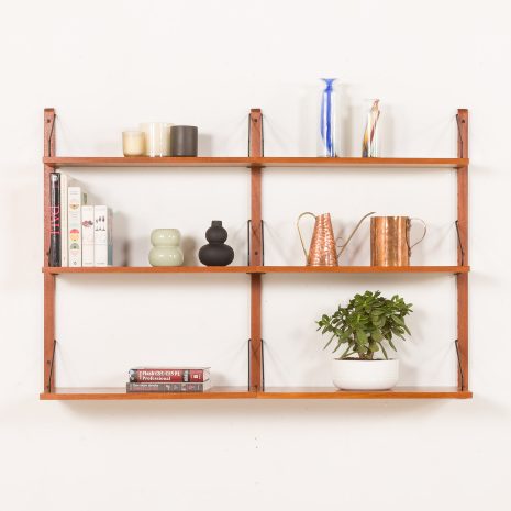 25363 Poul Cadovius 2 bay shleving unit in teak for Cado, Denmark, 1960s-1 25363 Poul Cadovius 2 bay shleving unit in teak for Cado, Denmark, 1960s-1