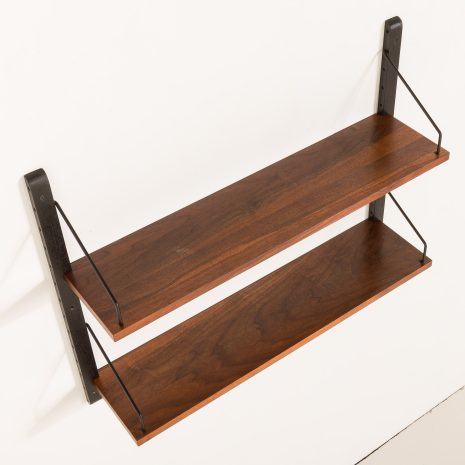 25369 Regał Poul Cadovius z orzecha włoskiego, zestaw 2 półek, lata 1960-5 25369 Regał Poul Cadovius z orzecha włoskiego, zestaw 2 półek, lata 1960-5