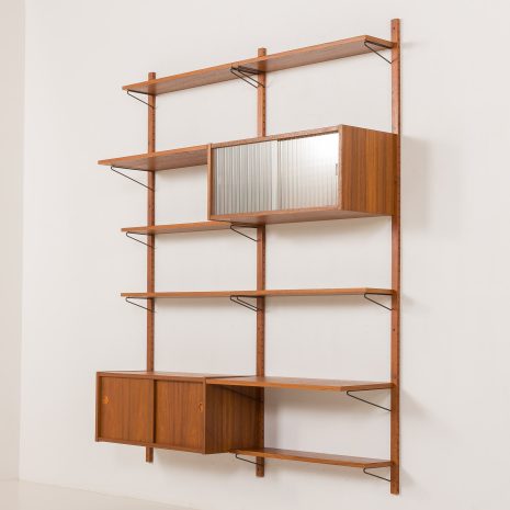 25374 Scandinavian mid century teak wall unit , Denmark 1960s-10 25374 Scandinavian mid century teak wall unit , Denmark 1960s-10
