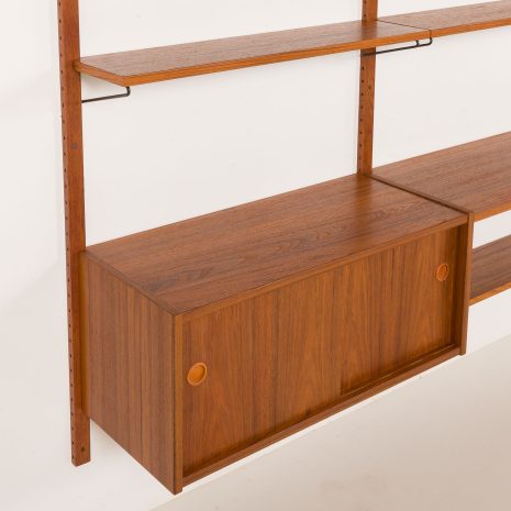 25374 Scandinavian mid century teak wall unit , Denmark 1960s-12 25374 Scandinavian mid century teak wall unit , Denmark 1960s-12