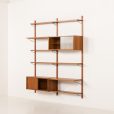 25374 Scandinavian mid century teak wall unit , Denmark 1960s-5