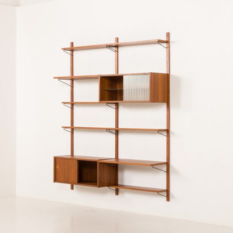 25374 Scandinavian mid century teak wall unit , Denmark 1960s-5 25374 Scandinavian mid century teak wall unit , Denmark 1960s-5