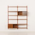 25374 Scandinavian mid century teak wall unit , Denmark 1960s-6