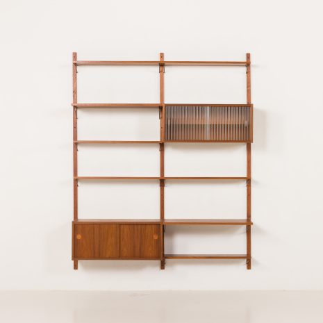 25374 Scandinavian mid century teak wall unit , Denmark 1960s-8 25374 Scandinavian mid century teak wall unit , Denmark 1960s-8