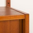 25376 Scandinavian mid century teak wall unit, Denmark 1970s-11