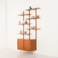 25376 Scandinavian mid century teak wall unit, Denmark 1970s-2