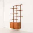 25376 Scandinavian mid century teak wall unit, Denmark 1970s-3