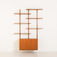 25376 Scandinavian mid century teak wall unit, Denmark 1970s-4