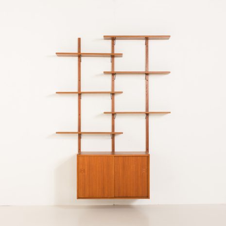 25376 Scandinavian mid century teak wall unit, Denmark 1970s-4 25376 Scandinavian mid century teak wall unit, Denmark 1970s-4
