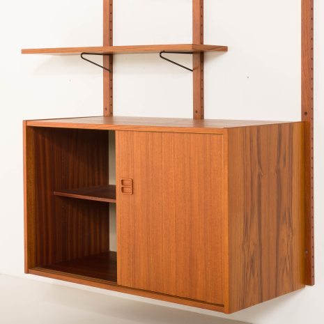 25376 Scandinavian mid century teak wall unit, Denmark 1970s-9 25376 Scandinavian mid century teak wall unit, Denmark 1970s-9