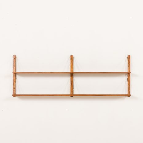 25377 Danish mid century teak wall unit on Hemp rails-4 25377 Danish mid century teak wall unit on Hemp rails-4