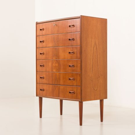 25379 Danish teak chest of drawers with curved front , 1960s-10 25379 Danish teak chest of drawers with curved front , 1960s-10
