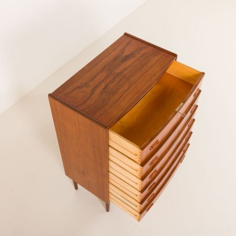 25379 Danish teak chest of drawers with curved front , 1960s-13 25379 Danish teak chest of drawers with curved front , 1960s-13