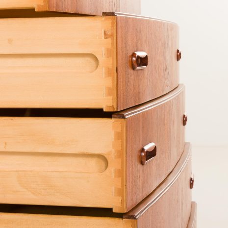 25379 Danish teak chest of drawers with curved front , 1960s-14 25379 Danish teak chest of drawers with curved front , 1960s-14