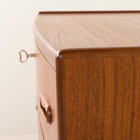 25379 Danish teak chest of drawers with curved front , 1960s-17 25379 Danish teak chest of drawers with curved front , 1960s-17
