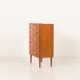 25379 Danish teak chest of drawers with curved front , 1960s-6