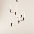 25384 Italian mid century chandelier in Stilnovo style, 1960s-2