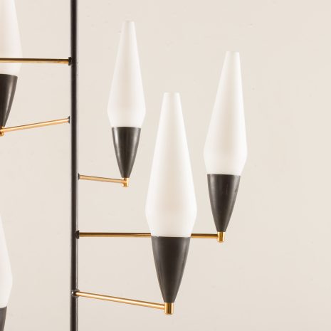 25384 Italian mid century chandelier in Stilnovo style, 1960s-3 25384 Italian mid century chandelier in Stilnovo style, 1960s-3