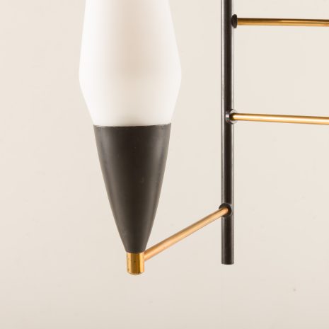 25384 Italian mid century chandelier in Stilnovo style, 1960s-5 25384 Italian mid century chandelier in Stilnovo style, 1960s-5