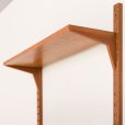25421 Poul Cadovius teak wall unit with expository shelf for Cado, Denmark 1960s-11