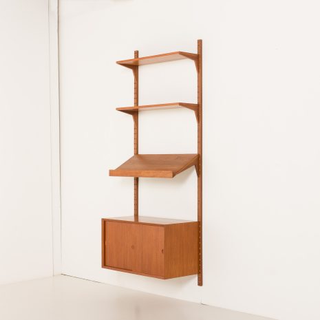 25421 Poul Cadovius teak wall unit with expository shelf for Cado, Denmark 1960s-3 25421 Poul Cadovius teak wall unit with expository shelf for Cado, Denmark 1960s-3