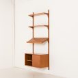 25421 Poul Cadovius teak wall unit with expository shelf for Cado, Denmark 1960s-5