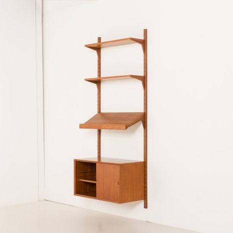 25421 Poul Cadovius teak wall unit with expository shelf for Cado, Denmark 1960s-5 25421 Poul Cadovius teak wall unit with expository shelf for Cado, Denmark 1960s-5