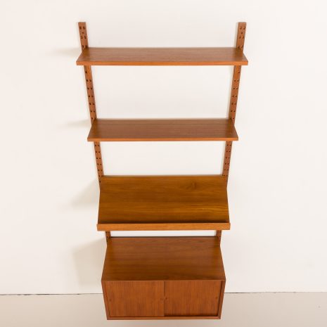 25421 Poul Cadovius teak wall unit with expository shelf for Cado, Denmark 1960s-8 25421 Poul Cadovius teak wall unit with expository shelf for Cado, Denmark 1960s-8