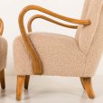 23440 Alfred Christensen pair of two armchairs, Denmark 1950s-11