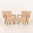 23440 Alfred Christensen pair of two armchairs, Denmark 1950s-3