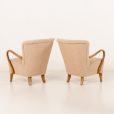 23440 Alfred Christensen pair of two armchairs, Denmark 1950s-7