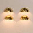 24138 Italian Space Age brass wall scones, set of 4-1