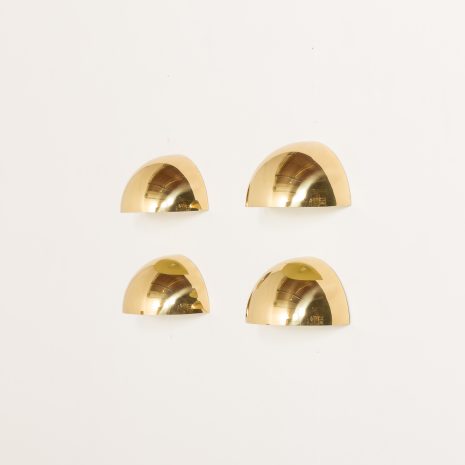 24138 Italian Space Age brass wall scones, set of 4-10 24138 Italian Space Age brass wall scones, set of 4-10