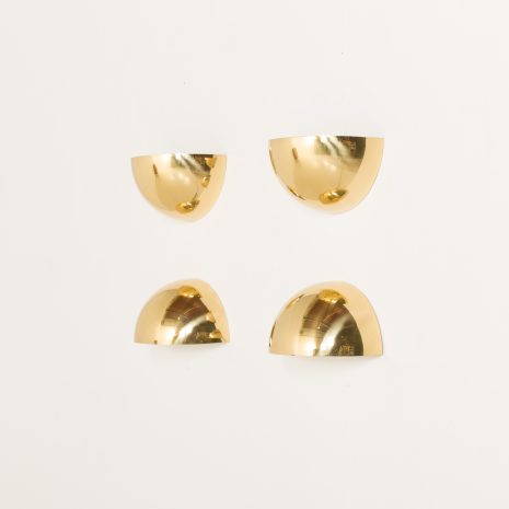 24138 Italian Space Age brass wall scones, set of 4-11 24138 Italian Space Age brass wall scones, set of 4-11