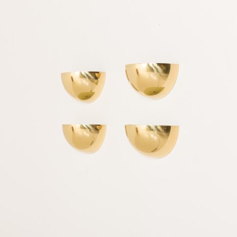 24138 Italian Space Age brass wall scones, set of 4-12 24138 Italian Space Age brass wall scones, set of 4-12